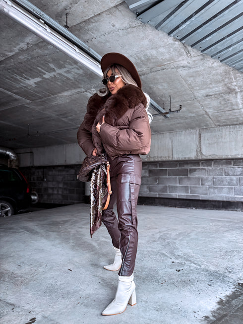 Pufinė viršutinė striukė "MARSS FC7611" - CHOCO